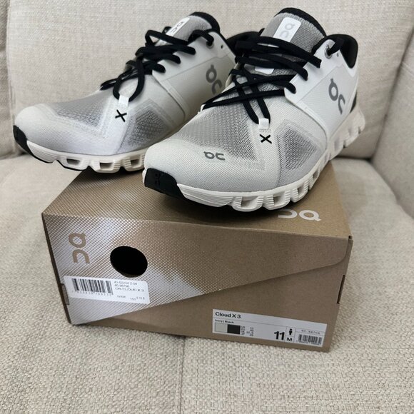 Men’s Cloud X 3 Ivory/Black Training Shoe - Picture 4 of 7